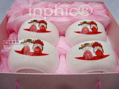 INPHIC-新郎新娘碗喜結良緣餐具16件裝