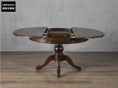 INPHIC-美式中式餐桌椅 折疊餐桌 現代伸縮圓桌橡木餐桌功能餐桌