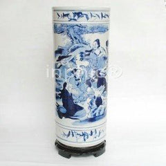 INPHIC-ZF-B075 景德鎮 陶瓷 青花手繪百老圖劍筒 工藝擺飾 復古