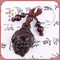 INPHIC-宗教 開光雷擊木金蟾鑰匙扣掛件雷劈木避邪平安納福