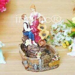 INPHIC-歐式田園風流水噴泉加濕器 人物雕像 濃情蜜意 情侶 擺飾