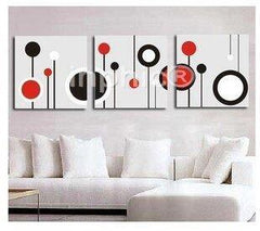 INPHIC-三聯無框畫 現代沙發 裝飾畫 團團圓圓