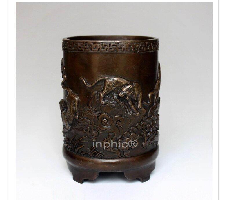 INPHIC-精品純銅實心五虎筆筒擺件仿古高檔辦公室裝飾工藝品擺設