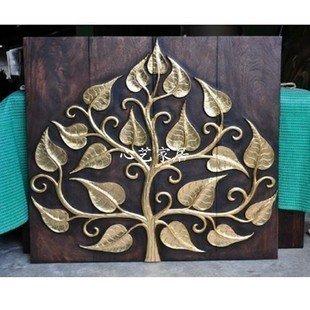 INPHIC-東南亞泰式風格家居飾品泰國風情壁飾木雕壁飾掛飾 菩提樹 小