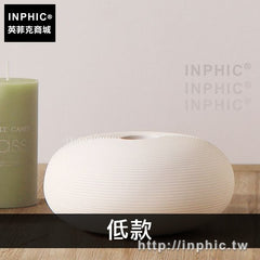 INPHIC-插花現代裝飾品白色陶瓷花器茶幾擺件簡約花瓶客廳餐桌-低款