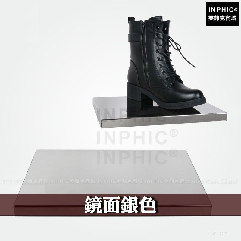 INPHIC-展示臺展示架店面不鏽鋼鞋子陳列架展示拍攝-鏡面銀色