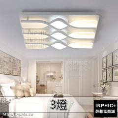 INPHIC-臥室燈後現代燈飾長方形餐廳吸頂燈LED客廳燈具簡約-3燈