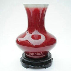 INPHIC-ZF-D507 景德鎮陶瓷器 顏色釉 窯變郎紅祭紅陶瓷花瓶 裝飾擺飾