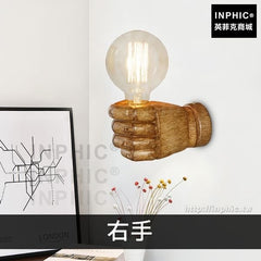 INPHIC-餐廳複古壁燈吧臺酒吧藝術樓梯北歐走廊樹脂工業燈具-右手