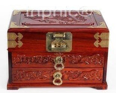 INPHIC-多層抽屜贈銅鎖 紅木超大首飾盒子 紅檀木 大款配鏡子首飾櫃