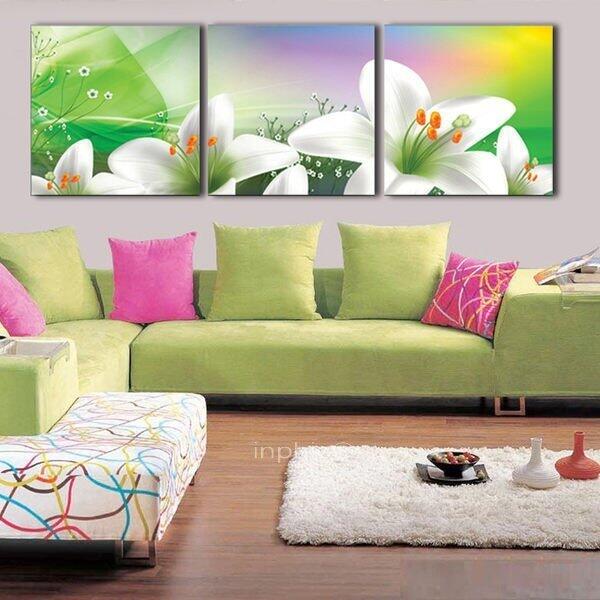 INPHIC-【30x30cm】浪漫百合 客廳現代壁畫簡約掛畫臥室床頭 【無框畫】