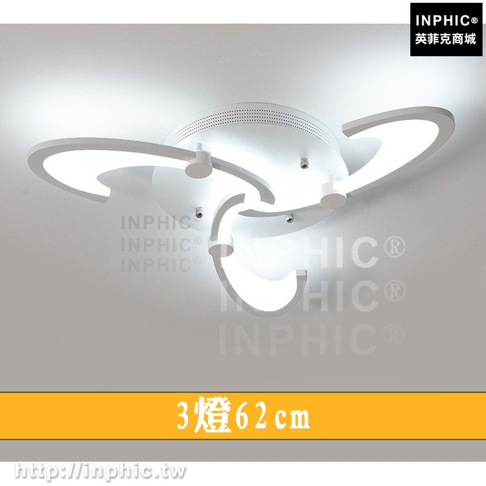 INPHIC-臥室北歐LED燈簡約燈具客廳燈幾何led吸頂燈現代藝術-3燈62cm