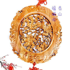 INPHIC-花開富貴 開光桃木掛件 木雕掛件 家居掛飾 避邪化煞 防小人