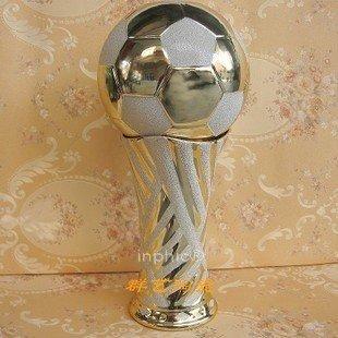 INPHIC-創意金色足球世界獎杯花瓶插花陶瓷擺飾餐廳