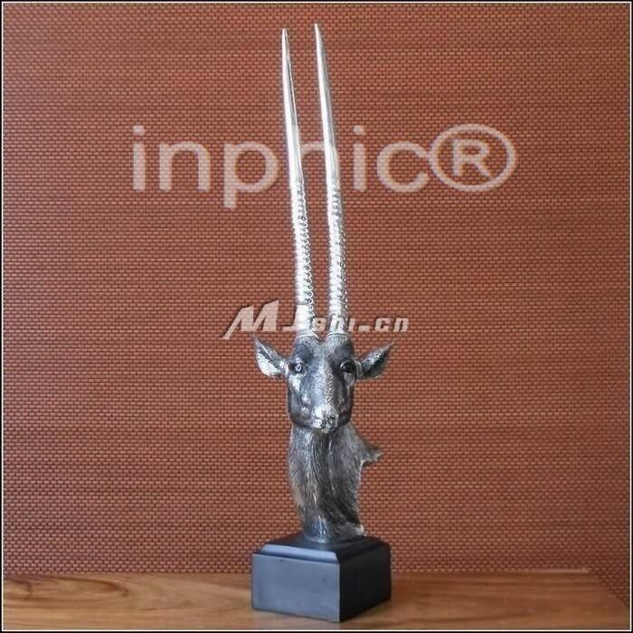 INPHIC-歐式客廳裝飾擺飾傢俱飾品泰國田園家居羚羊頭擺飾b