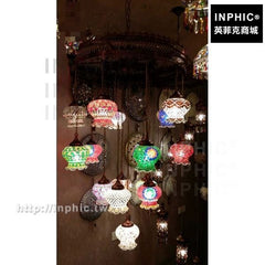 INPHIC-吊燈酒店裝飾樓梯KTV燈具歐式土耳其波西米亞馬賽克-16頭