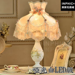 INPHIC-復古臥室客廳歐式床頭燈檯燈-啞光白LED版