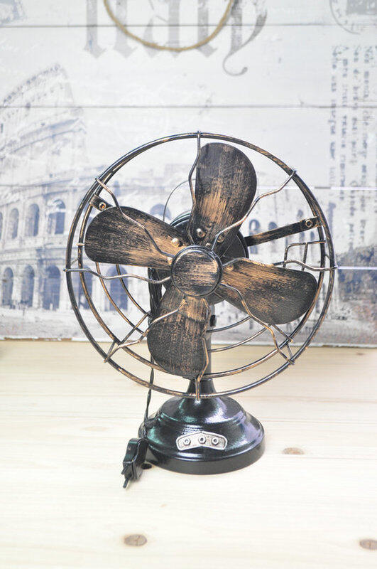 INPHIC-雜貨 懷舊老式電風扇 仿舊鐵皮電風扇 道具裝飾