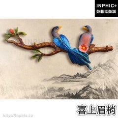 INPHIC-服裝店掛鉤喜上眉梢中式排鉤牆面壁掛飾裝飾牆上衣帽架臥室-喜上眉梢