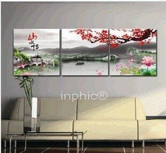 INPHIC-富貴家和 三聯無框畫 客廳 裝飾畫 書房掛畫 壁畫中國風藝術書法