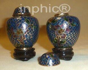 INPHIC-透明藍（脫胎）小西瓜罐一對的價格多個顏色鍍金