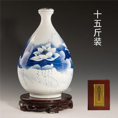 INPHIC-景德鎮十五斤青花陶瓷酒瓶 15斤密封酒壇 瑤池清韻