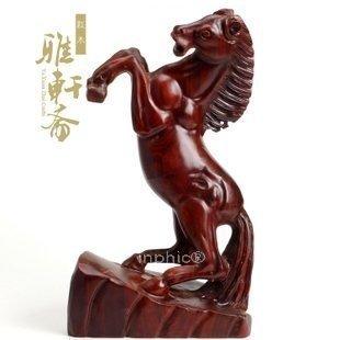 INPHIC-紅木工藝品木雕擺飾 紅檀立馬 12生肖馬到成功
