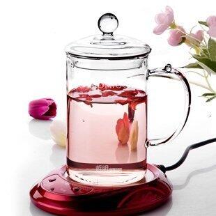 INPHIC-綠茶杯耐熱簡約玻璃杯水杯玻璃茶杯帶蓋手柄辦公