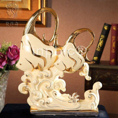 INPHIC-新款歐式陶瓷金魚擺飾 客廳家飾動物擺設 婚房