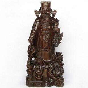 INPHIC-越南紅木雕工藝品 如意財神爺佛像 特價精品家居風水擺飾