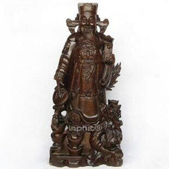 INPHIC-越南紅木雕工藝品 如意財神爺佛像 特價精品家居風水擺飾