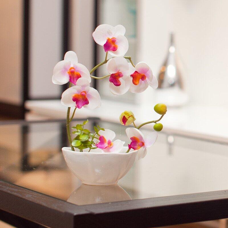 INPHIC-家居裝飾品擺件 高仿真花卉 高檔仿真絹花盆景 清新陶瓷盆景