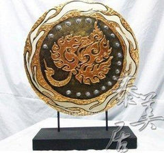 INPHIC-泰國進口 木雕工藝品 工藝擺飾 家裝飾品 菩提葉彩繪