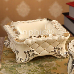 INPHIC-新款歐式煙灰菸灰缸 奢華描金陶瓷客廳臥室書房裝飾煙灰菸灰缸