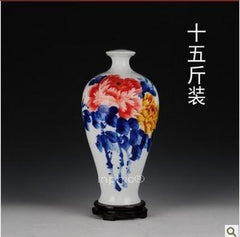 INPHIC-景德鎮十五斤青花陶瓷酒瓶 15斤密封酒罈 空酒具 手繪梅瓶牡丹