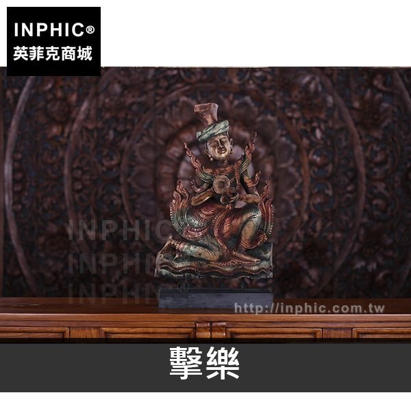 INPHIC-擺飾樂俑人物音樂人偶木雕東南亞泰國桌面裝飾品泰式-擊樂
