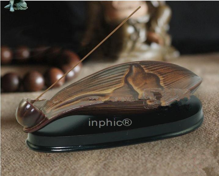 INPHIC-小荷香插香爐 送底座 手工陶瓷香爐 線香香插 復古擺飾