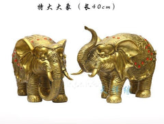 INPHIC-銅對象純銅大象一對銅元寶象銅招財象擺件風水吉祥如意吸水象