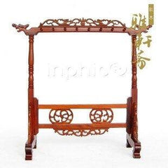 INPHIC-紅木文房四寶 16針特大56高 雙龍毛筆架 紅檀木毛筆筆掛