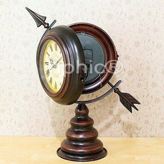 INPHIC-雙面臺鐘歐式風格高貴弓箭