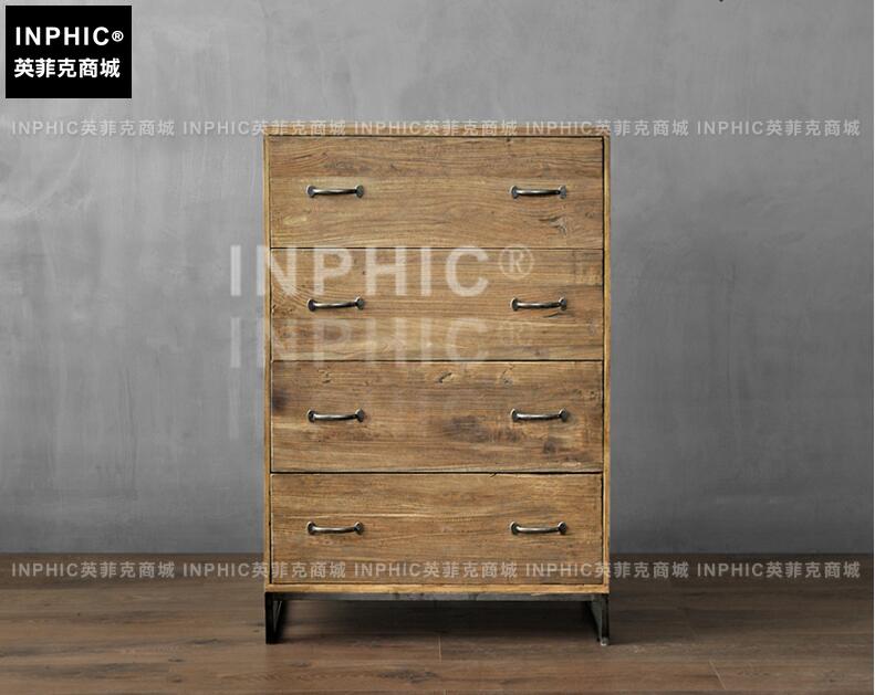 INPHIC-歐式工業復古 鐵木混搭書房臥室個性玄關櫃