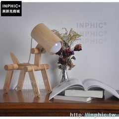 INPHIC-書房創意床頭簡約燈飾卡通客廳小檯燈木質實木臥室-淺木色