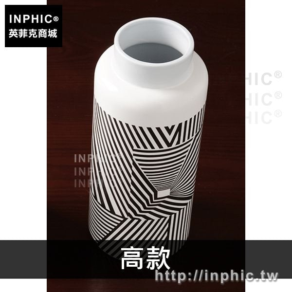 INPHIC-花器插花簡約陶瓷擺件幾何花瓶電視櫃餐桌裝飾品現代客廳-高款