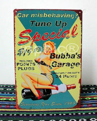 INPHIC-鐵皮畫 手繪裝飾畫 酒吧咖啡廳 換胎女郎系列