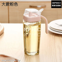 INPHIC-大款油瓶玻璃防漏油壺調味瓶裝油罐廚房用品家用醬油瓶醋瓶醋壺-大款粉色