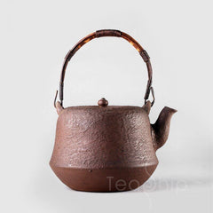 INPHIC-【雅玩】 備前燒煮水器 中古品 陶壺 斑竹提梁