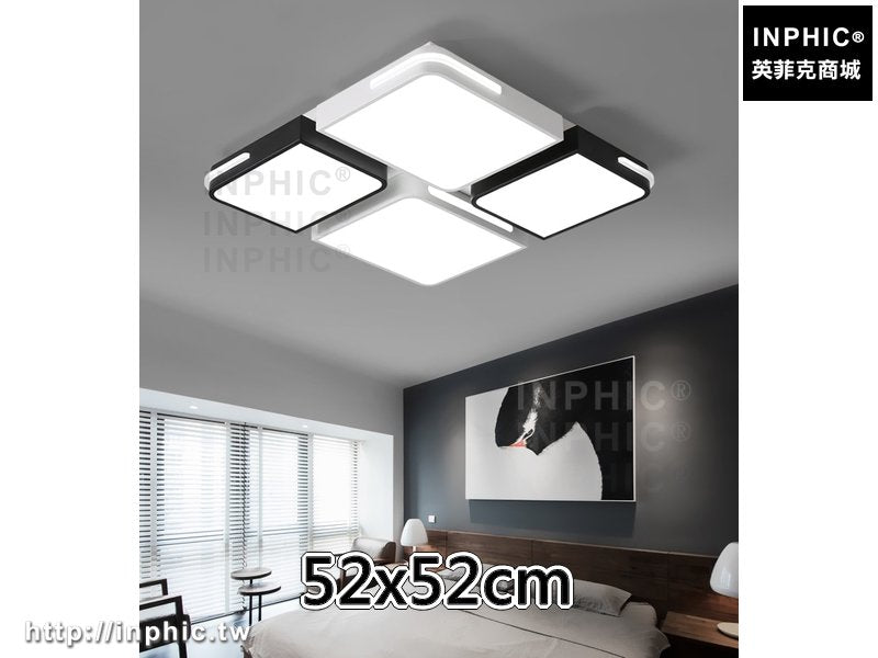 INPHIC-燈具簡約吸頂燈 led書房大廳長方形現代客廳燈臥室燈-52x52cm