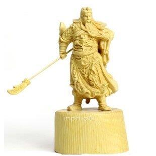 INPHIC-東陽黃楊木雕關公 工藝品家居風水擺飾汽車飾品財神爺佛像