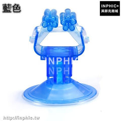 INPHIC-無痕吸盤拖把架子掃把免釘門後掛鉤掛架收納拖把卡座夾拖布壁掛件-三入-藍色