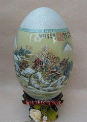 INPHIC-景德鎮陶瓷工藝品 雪景山水畫 平安富貴蛋 藝術瓷器擺設 饋贈送禮